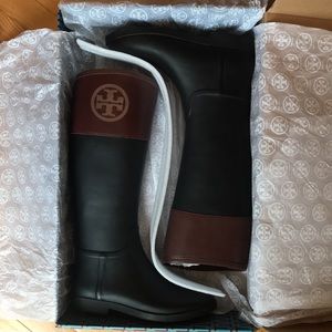 Tory Burch Black/ Almond Rainboot